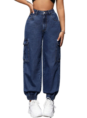 Women’s Flap Pocket Denim Trousers 1